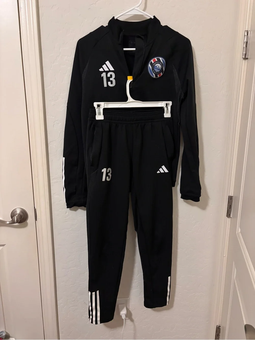 Adidas Athletic Track suit #13. Jacket Size 13/14. Pants Size 11-12
